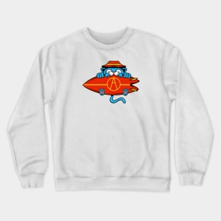 Twinnie Cat Surfer (front print) Crewneck Sweatshirt